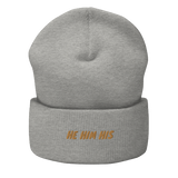 Pronoun He Cuffed Beanie, Multiple Colors - POLM REPUBLIC