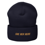 Pronoun She Cuffed Beanie, Multiple Colors - POLM REPUBLIC