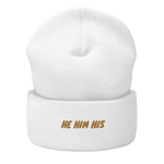 Pronoun He Cuffed Beanie, Multiple Colors - POLM REPUBLIC