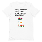 Pronoun She T-Shirt, Multiple Colors - POLM REPUBLIC