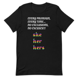 Pronoun She T-Shirt, Multiple Colors - POLM REPUBLIC